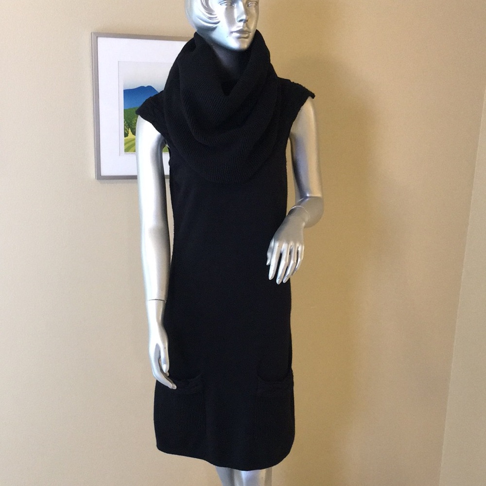 ABI FERRIN | 100% Cashmere Sweater Dress With Oversized Statement Collar
